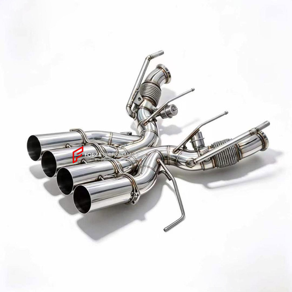 EXHAUST SYSTEM for MCLAREN 765LT 4.0T 2020 - 2023

Set includes:

X-Pipe
Valved Bypass Muffler
Exhaust Tips
Material: Stainless Steel (Can be made of Titanium)

Production time: 10–15 days