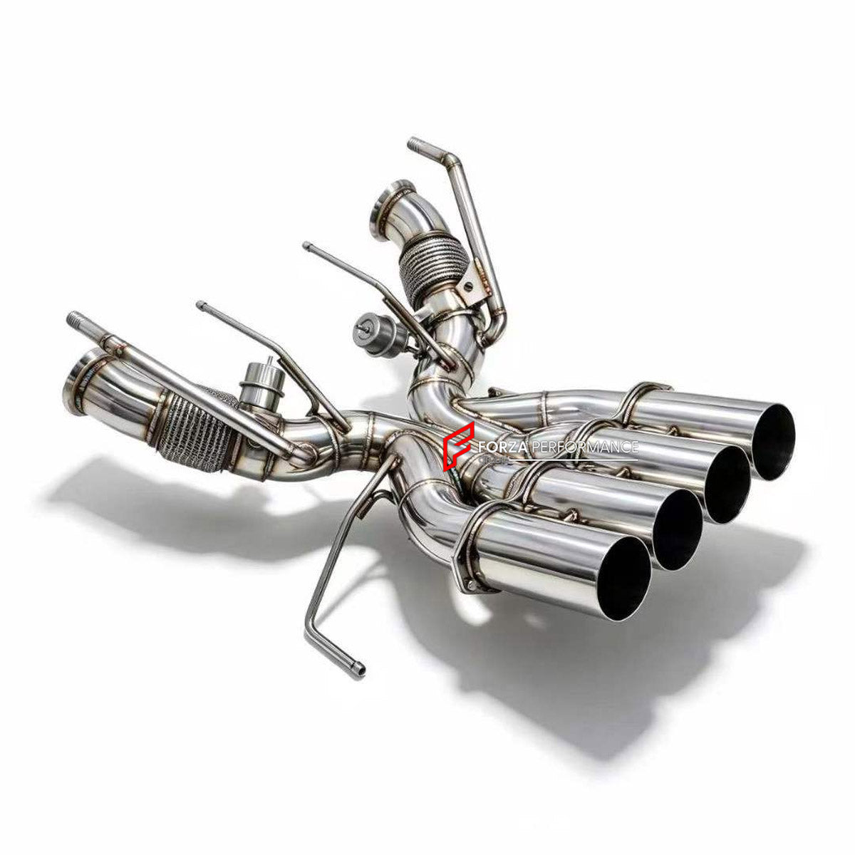 EXHAUST SYSTEM for MCLAREN 765LT 4.0T 2020 - 2023

Set includes:

X-Pipe
Valved Bypass Muffler
Exhaust Tips
Material: Stainless Steel (Can be made of Titanium)

Production time: 10–15 days