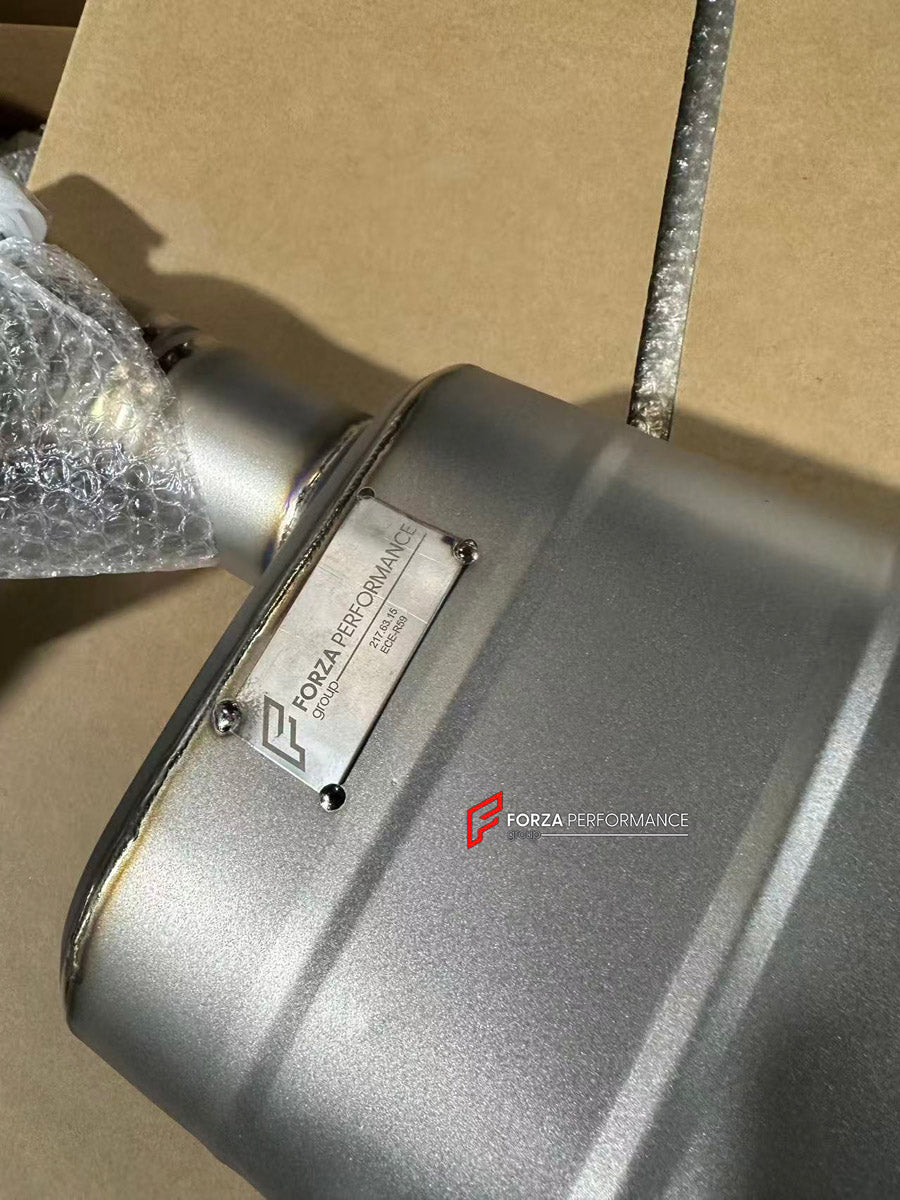 EXHAUST CATBACK MUFFLER for Mercedes Benz S Class S63 AMG C217 5.5T 2014 - 2017

Set includes:

Center Pipes
Mufflers with Valves
Material: Titanium (Can be made of Stainless Steel)

Production time: 10–15 days

Why “Contact Us for Pricing”?
We don’t display fixed prices because our goal is to offer you the most competitive deal possible. Product costs often decrease over time, and by requesting a quote, you’ll receive our most up-to-date price on market.

FEATURES:

Engineered through digital prototyping u