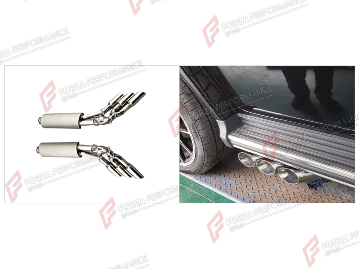 EXHAUST CATBACK MUFFLER for Mercedes-Benz G-Class W464 G500 2019 - 2024

Set includes:

Side Pipes
Valved Bypass Muffler
Exhaust Tips
Material: Stainless Steel (Can be made of Titanium)

Production time: 10–15 days

Why “Contact Us for Pricing”?
We don’t display fixed prices because our goal is to offer you the most competitive deal possible. Product costs often decrease over time, and by requesting a quote, you’ll receive our most up-to-date price on market.

FEATURES:

Engineered through digital prototypi