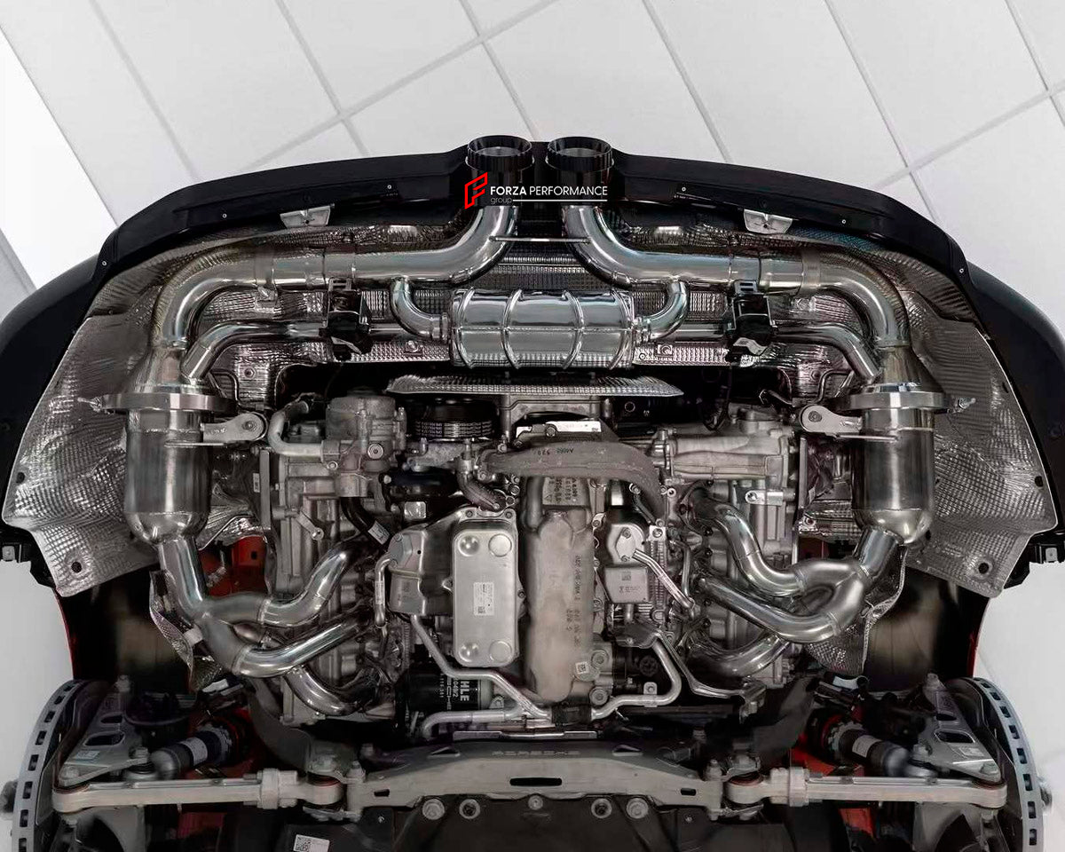 EXHAUST CATBACK MUFFLER for Porsche 911 992.2 GTS 2024+

Set includes:

X-Pipe
Valved Bypass Muffler
Exhaust Tips
Material: Stainless Steel (Can be made of Titanium)

Production time: 10–15 days

Why “Contact Us for Pricing”?
We don’t display fixed prices because our goal is to offer you the most competitive deal possible. Product costs often decrease over time, and by requesting a quote, you’ll receive our most up-to-date price on market.

FEATURES:

Engineered through digital prototyping using advanced 3D