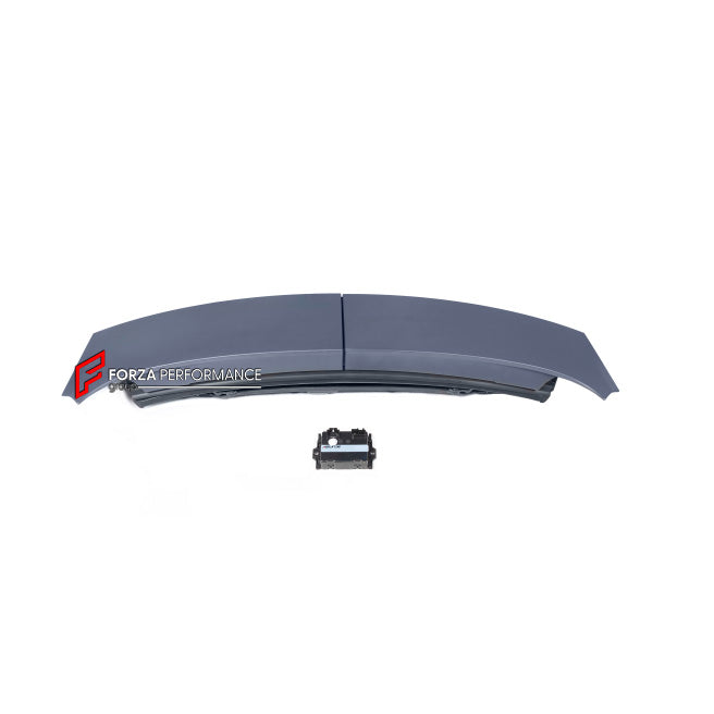 RETRACTABLE EXTENDABLE REAR WING SPOILER for PORSCHE PANAMERA 971 2017 - 2023

Set includes:

Rear Wing Spoiler
Control Module

Material: Plastic

NOTE: Professional electrician and installation is required.
