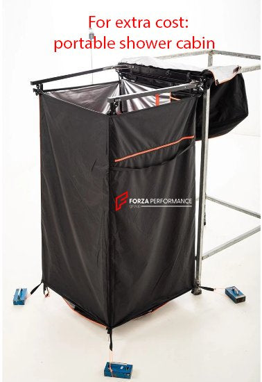 For an extra cost, we can offer a portable shower cabin