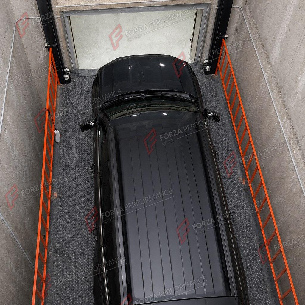 F-VTS Four-Post Car Elevator - Guided Vehicle Transport System - elevador de coches / monte-voiture