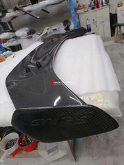 DRY CARBON REAR SPOILER for PORSCHE 718 CAYMAN GT4RS  Set includes:  Rear Spoiler