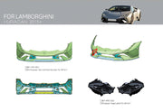 CONVERSION FRONT BUMPER WITH HEADLIGHTS FOR LAMBORGHINI HURACAN LP580 LP610 2015+ UPGRADE TO STO LP640