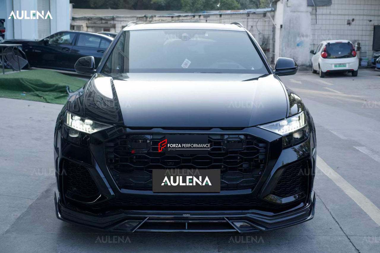 AUTHENTIC AULENA DRY CARBON WIDE BODY KIT for AUDI RSQ8 4M 2020+  Set includes:  Front Lip Front Air Vent Cover Hood/Bonnet Side Skirts Side Fenders Carbon Add-ons Trunk Wing Spoiler Rear Diffuser