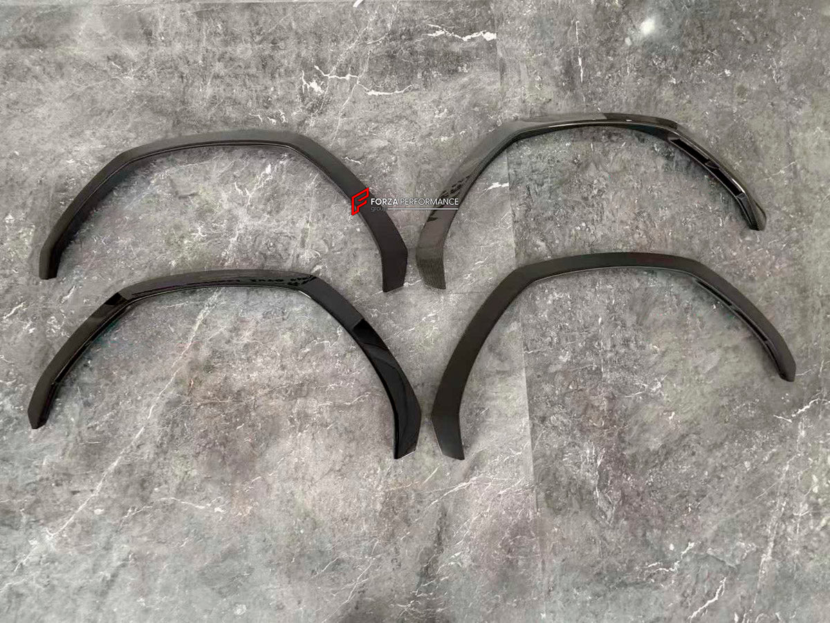 Fender Flares for Lamborghini Urus SE 2018+
Set includes:

Front Fender Flares
Rear Fender Flares
Material: Plastic

NOTE: Professional installation is required.