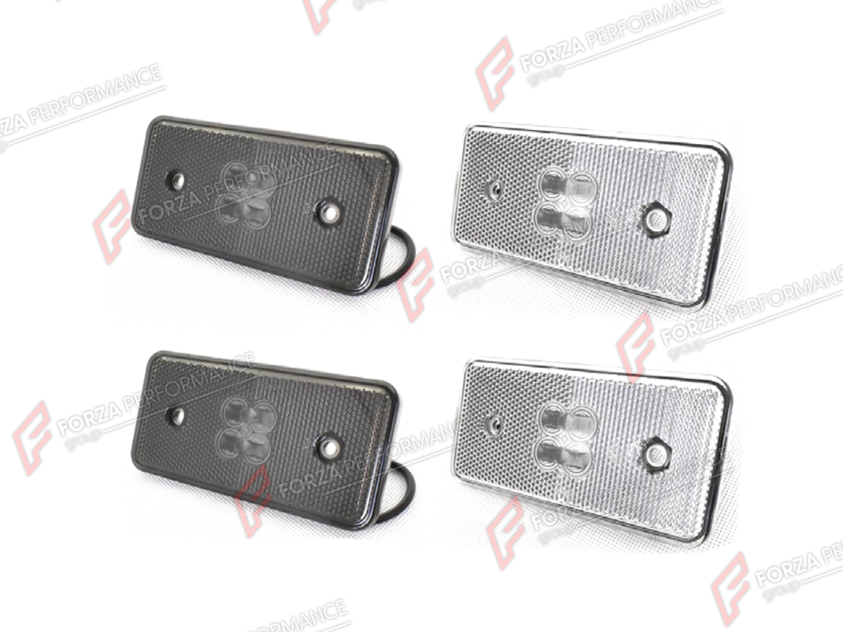 FENDER FLARES SIDE MARKER SIGNAL LIGHTS for MERCEDES-BENZ G-CLASS W463 2008 - 2018

Set includes:
Fender Flares Side Marker Signal Lights

Material: Plastic

NOTE: Professional installation is required.
