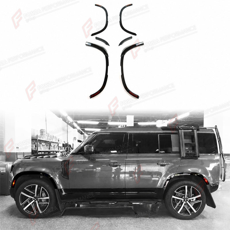 FENDER FLARES WITH LED LIGHTS for LAND ROVER DEFENDER 110 L663 2020+