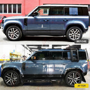 FENDER FLARES WITH LED LIGHTS for LAND ROVER DEFENDER 110 L663 2020+
Set includes:

Fender Flares with LED Lights

NOTE: Professional installation is required.