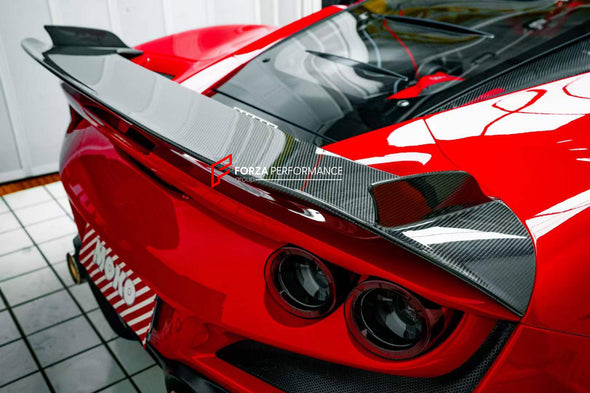 DRY CARBON FIBER REAR SPOILER FOR FERRARI F8