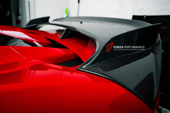 DRY CARBON FIBER REAR SPOILER FOR FERRARI F8