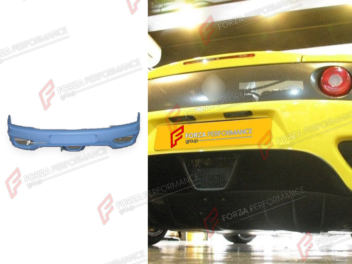 FIBERGLASS REAR BUMPER for FERRARI 360 MODENA 1999 - 2005 FORZA PERFORMANCE Custom Fit