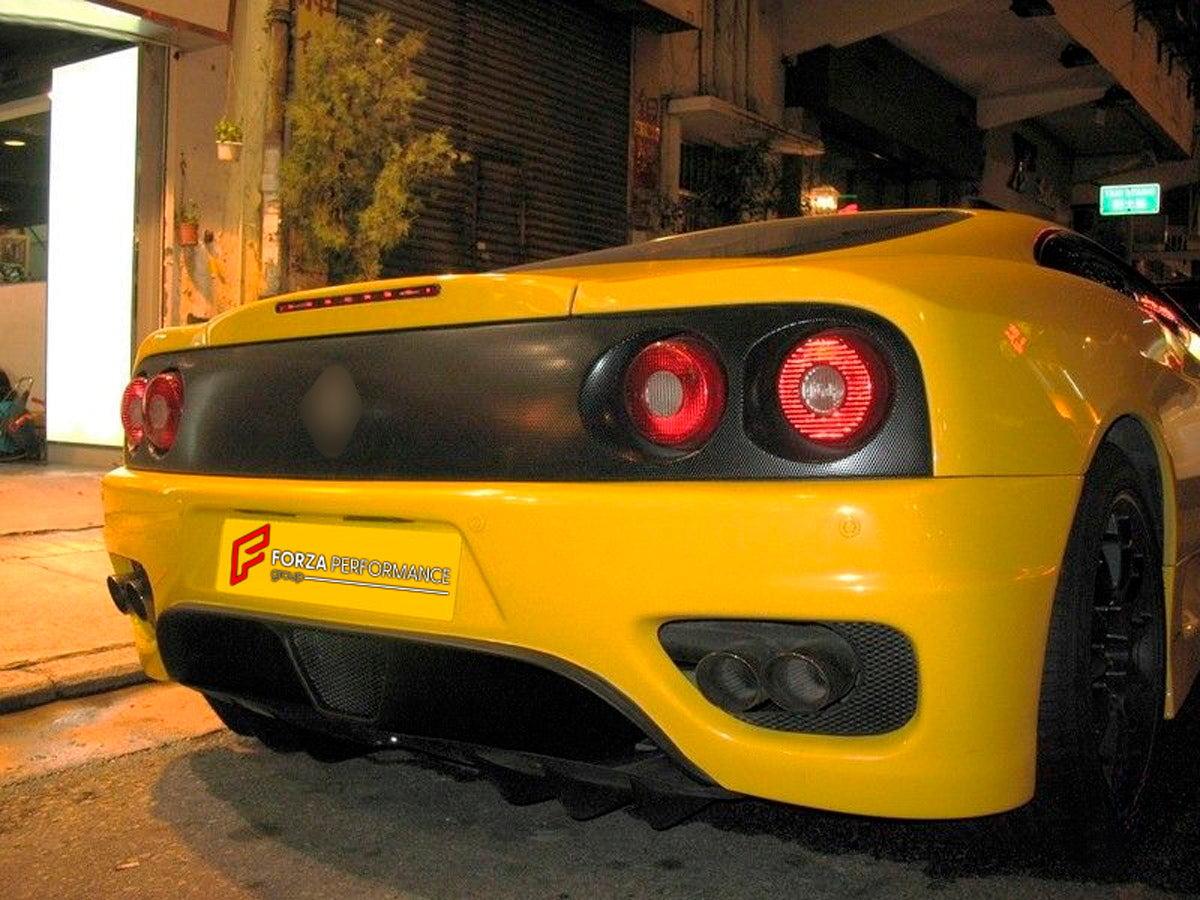 FIBERGLASS REAR BUMPER for FERRARI 360 MODENA 1999 - 2005 FORZA PERFORMANCE Custom Fit
