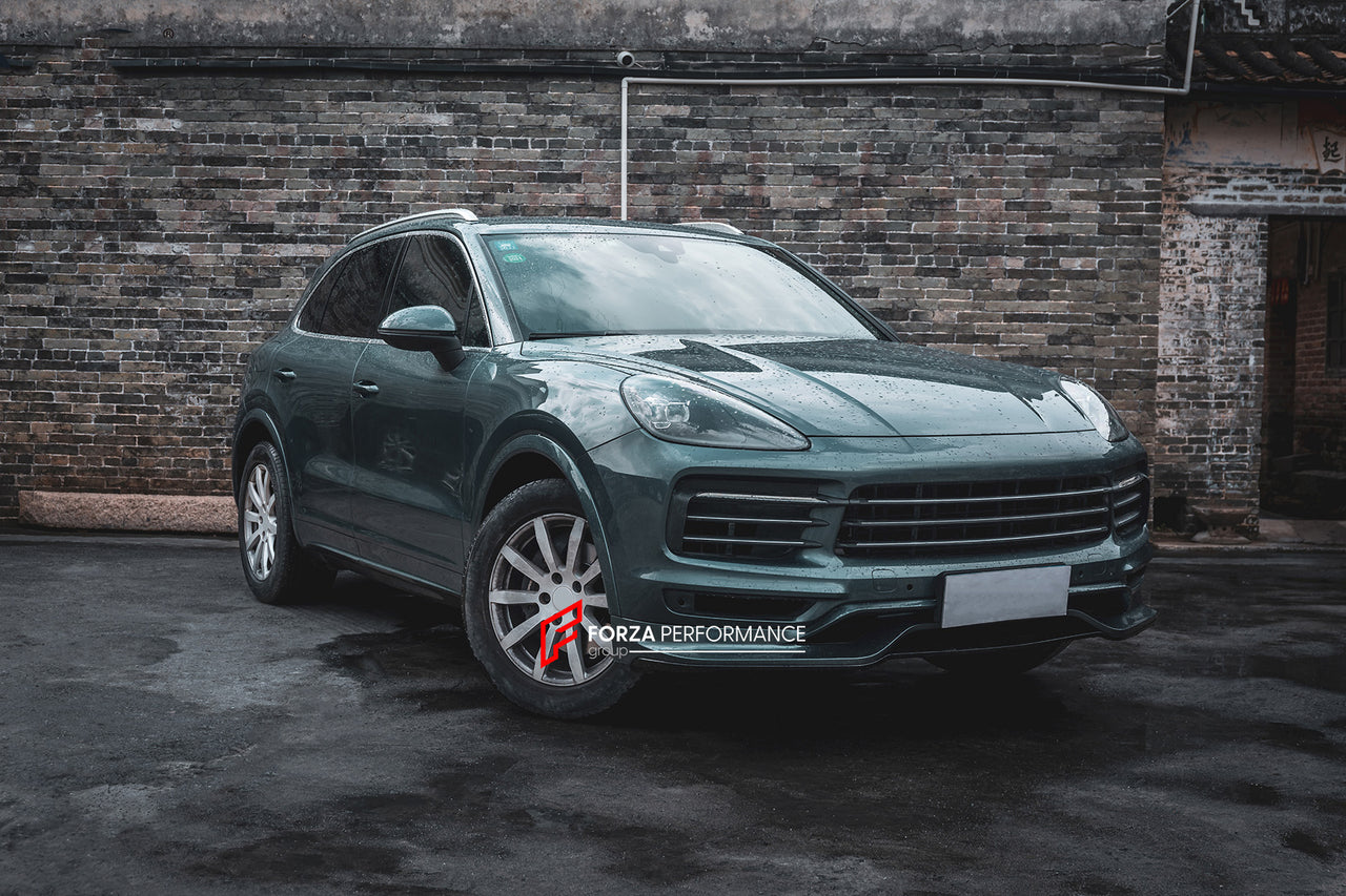 BODY KIT for PORSCHE CAYENNE 9Y 2019-2023

Set includes:

Front Lip
Rear Diffuser

Material: Plastic

NOTE: Professional installation is required. Factory LED DRL must be reused.