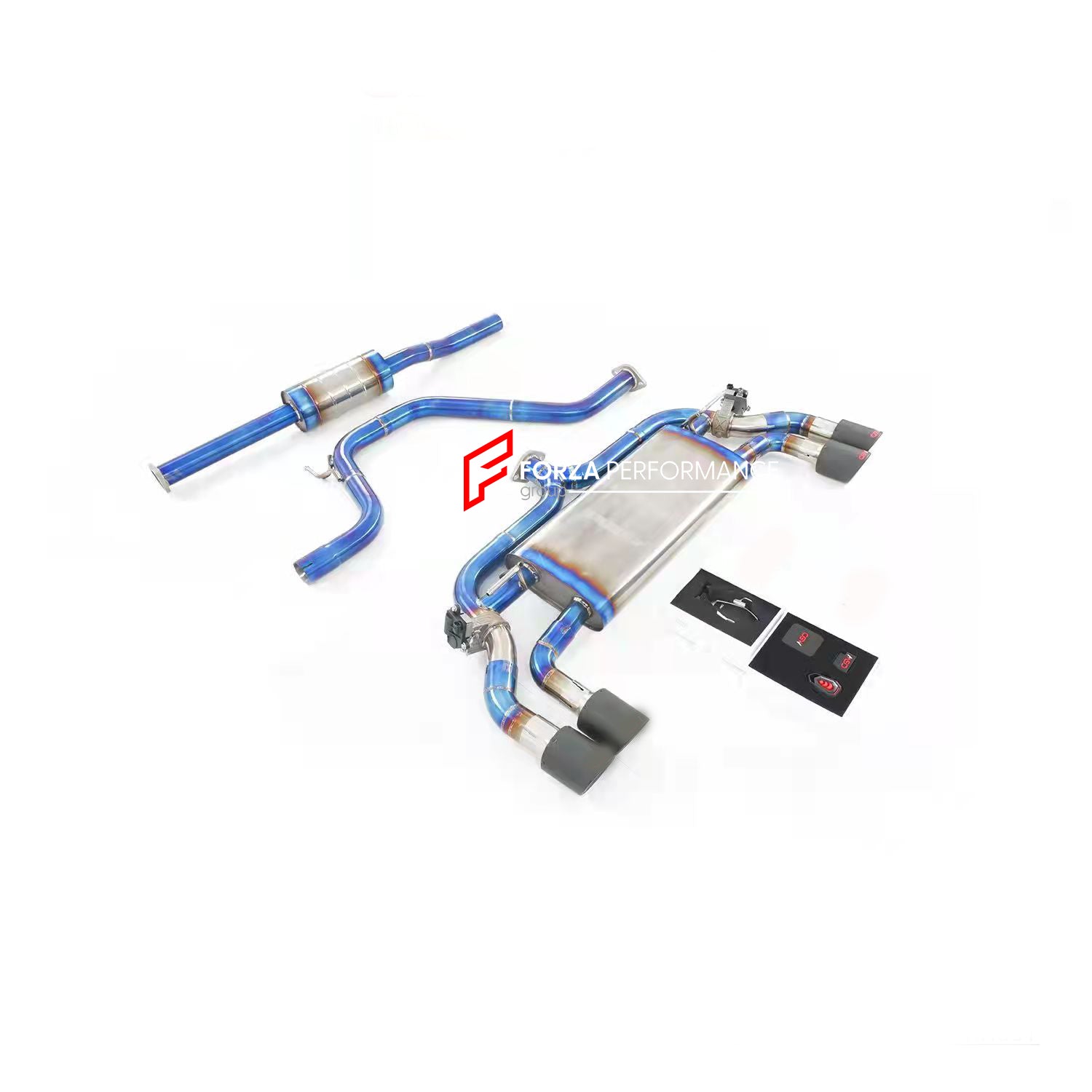 TITANIUM VALVED EXHAUST CATBACK MUFFLER for Ford Focus C519 2021+ 1.5T