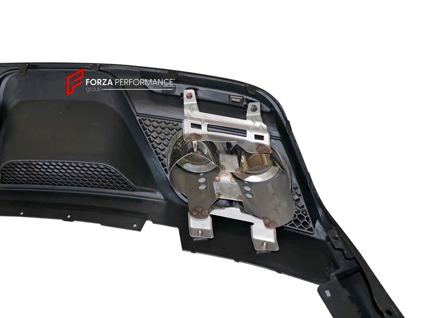 BODY KIT for FORD MUSTANG 2015 - 2020

Set includes:

Front Bumper
Rear Diffuser
Exhaust Tips
Rear Spoiler
Hood
Front Fenders (Steel)

Material: Plastic

Note: Professional installation is required.