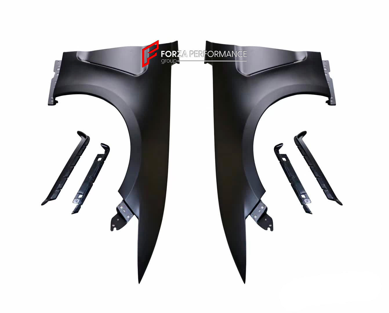 BODY KIT for FORD MUSTANG 2015 - 2020

Set includes:

Front Bumper
Rear Diffuser
Exhaust Tips
Rear Spoiler
Hood
Front Fenders (Steel)

Material: Plastic

Note: Professional installation is required.