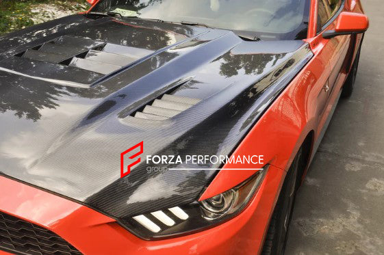 CARBON FIBER HOOD BONNET FOR FORD MUSTANG S550.1 2015-2017 V3