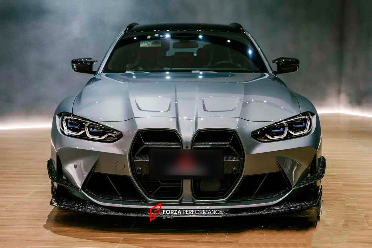 FORGED CARBON BODY KIT for BMW M3 G81 TOURING 2021+

Set includes:


Front lip
Front Grille
Front vent cover
Mirrors covers
Rear roof spoiler
Rear trunk spoiler

Rear Diffuser&nbsp;

Material: Forged Carbon Fiber

Note: Professional installation is required.

Contact us for pricing.