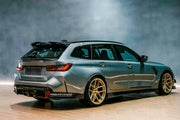 FORGED CARBON BODY KIT for BMW M3 G81 TOURING 2021+

Set includes:


Front lip
Front Grille
Front vent cover
Mirrors covers
Rear roof spoiler
Rear trunk spoiler

Rear Diffuser&nbsp;

Material: Forged Carbon Fiber

Note: Professional installation is required.

Contact us for pricing.