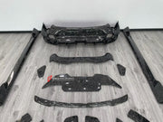 FORGED CARBON BODY KIT for BMW XM G09 2023+ FORZA PERFORMANCE custom fit Mansory Style

Set includes:
Front Lip
Headlight Covers
Hood Bonnet
Fender Flares
Body Side Door Moldings
Side Skirts
Roof Spoiler
Ducktail Spoiler
Rear Bumper Assembly
Rear Diffuser

Material: Forged Carbon

NOTE: Professional installation is required.