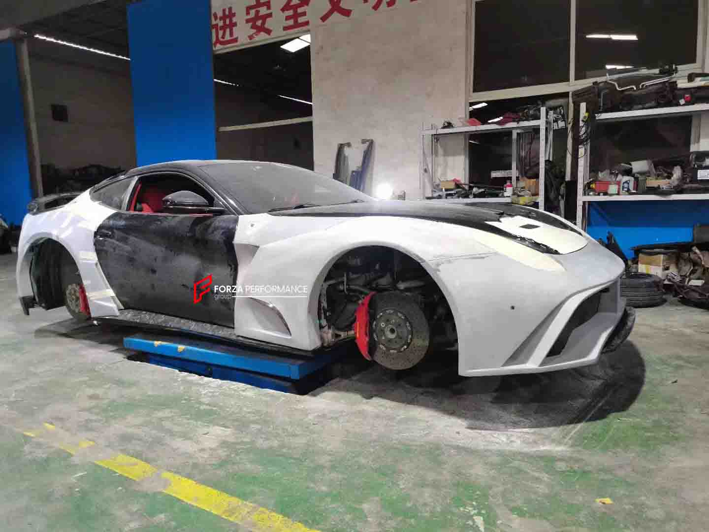 NOVITEC N-LARGO S FORGED CARBON WIDE BODY KIT for FERRARI F12  Set includes:  Front Bumper Side Skirts Side Fenders Rear Diffuser Rear Bumper Rear Spoiler