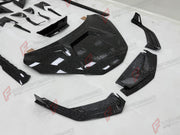 FORGED CARBON BODY KIT for LAMBORGHINI REVUELTO 2023+ FORZA PERFORMANCE custom fit Mansory Style

Set includes:
Front Lip
Front Bumper Canards
Hood Bonnet
Side Mirror Covers
Side Skirts
Side Air Intake Trims
Rear Bumper Trims
Rear Diffuser
Rear Wing Spoiler

Material: Forged Carbon

NOTE: Professional installation is required.