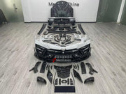 FORGED CARBON BODY KIT for LAMBORGHINI URUS SE 2024+ FORZA PERFORMANCE custom fit M Style

Set includes:
Front Lip
Front Bumper Assembly
Hood Bonnet
Front Fenders
Fender Flares
Side Skirts
Rear Spoiler Wing
Rear Bumper Assembly
Rear Diffuser

Material: Forged Carbon, Plastic

NOTE: Professional installation is required.