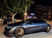 FORGED CARBON BODY KIT for MERCEDES BENZ EQS V297 2021+ EQE V295 2022+

Set includes:

Front Lip
Front Bumper Air Vents
Front Bumper Canards
Rear Diffuser

Material: Forged Carbon

NOTE: Professional installation is required.