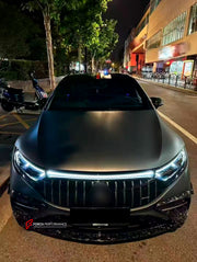 FORGED CARBON BODY KIT for MERCEDES BENZ EQS V297 2021+ EQE V295 2022+

Set includes:

Front Lip
Front Bumper Air Vents
Front Bumper Canards
Rear Diffuser

Material: Forged Carbon

NOTE: Professional installation is required.