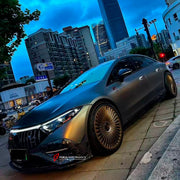 FORGED CARBON BODY KIT for MERCEDES BENZ EQS V297 2021+ EQE V295 2022+

Set includes:

Front Lip
Front Bumper Air Vents
Front Bumper Canards
Rear Diffuser

Material: Forged Carbon

NOTE: Professional installation is required.