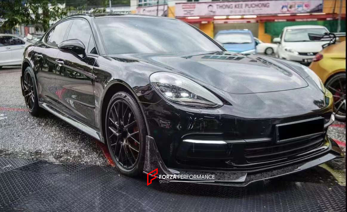 FORGED CARBON BODY KIT for PORSCHE PANAMERA 971.2 2021 - 2024

Front Lip
Front Bumper Canards
Side Skirts
Rear Spoiler
Rear Diffuser

Material: Forged Carbon

NOTE: Professional installation is required