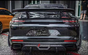 FORGED CARBON BODY KIT for PORSCHE PANAMERA 971.2 2021 - 2024

Front Lip
Front Bumper Canards
Side Skirts
Rear Spoiler
Rear Diffuser

Material: Forged Carbon

NOTE: Professional installation is required