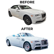 MANSORY STYLE FORGED CARBON BODY KIT for ROLLS-ROYCE DAWN

Set includes:

Cover Folding Top Compartment Lid

Rear Trunk Lid Grip Trim Panel Plate
Rear Spoiler
Rear Diffuser
Exhaust Tips

Material: Forged Carbon

Note: Professional installation is required

Contact us for pricing.