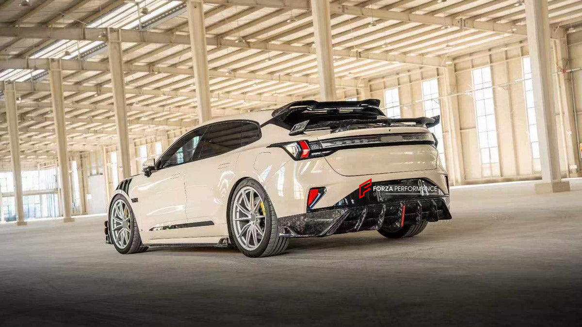 FORGED CARBON BODY KIT for ZEEKR 001 FACELIFT 2023+ FORZA PERFORMANCE custom fit Boss Exclusive Kit Style

Set includes:
Front Lip
Front Bumper Canards
Hood Bonnet
Front Fenders
Side Skirts
Roof Spoiler
Rear Spoiler Wing
Rear Bumper Fins
Rear Diffuser

Material: Forged Carbon

NOTE: Professional installation is required.