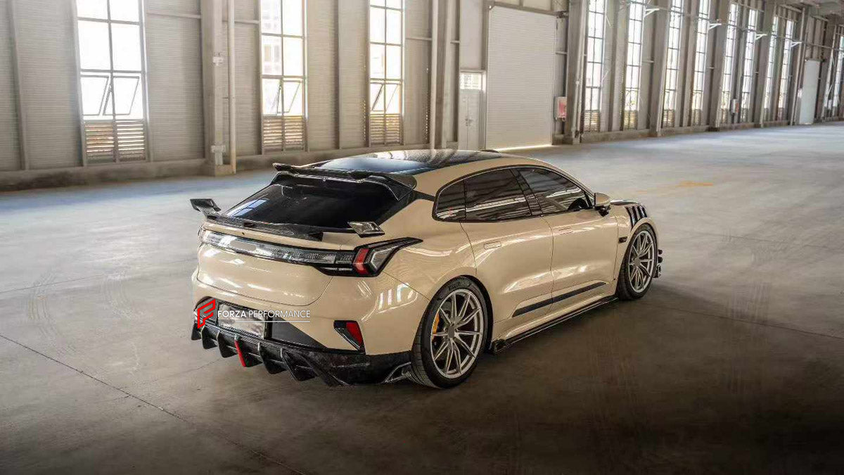 FORGED CARBON BODY KIT for ZEEKR 001 FACELIFT 2023+ FORZA PERFORMANCE custom fit Boss Exclusive Kit Style

Set includes:
Front Lip
Front Bumper Canards
Hood Bonnet
Front Fenders
Side Skirts
Roof Spoiler
Rear Spoiler Wing
Rear Bumper Fins
Rear Diffuser

Material: Forged Carbon

NOTE: Professional installation is required.