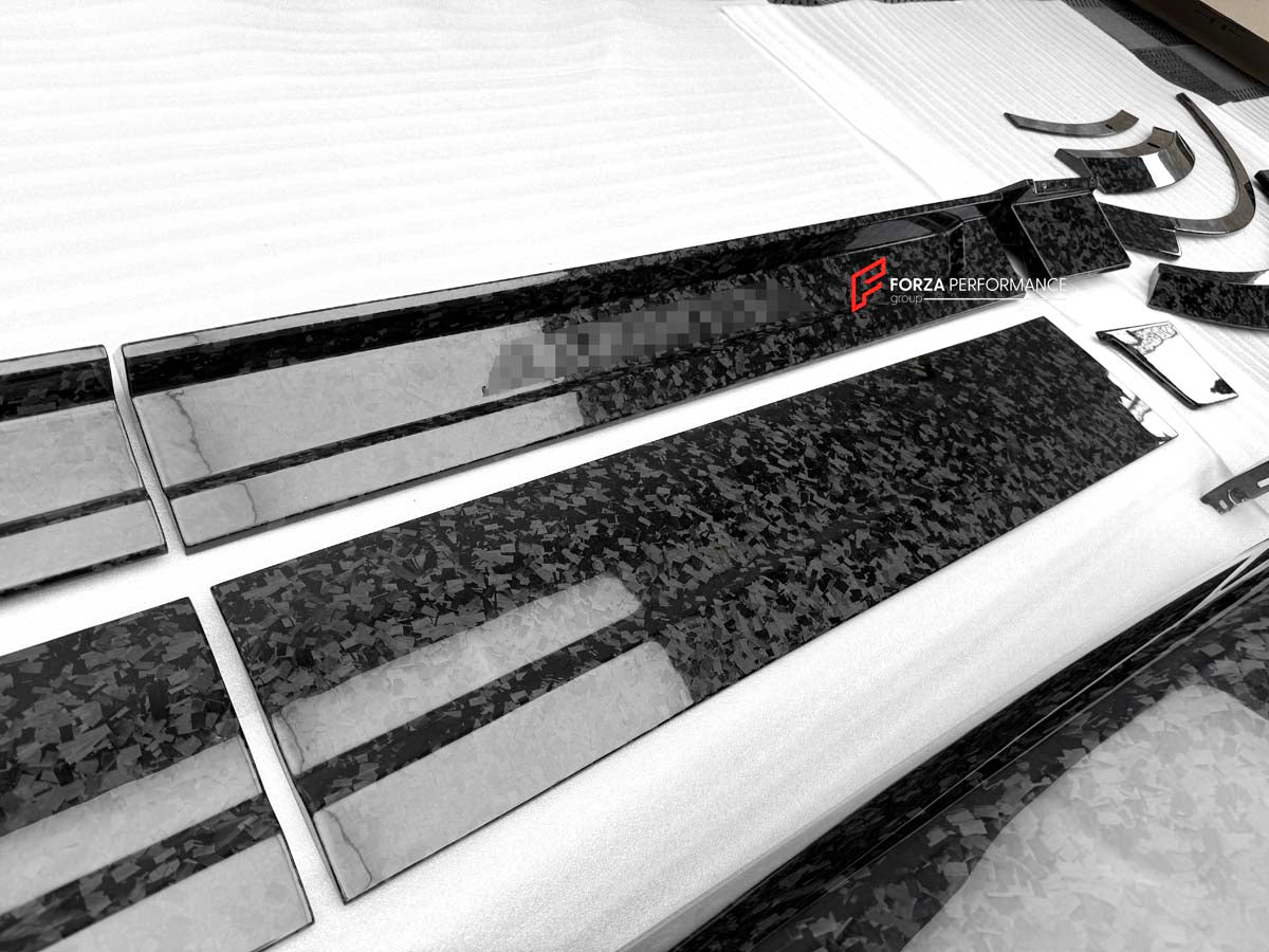 FORGED CARBON CONVERSION BODY KIT for ROLLS-ROYCE CULLINAN SERIES 1 2018 - 2025 upgrade to SERIES 2 FACELIFT



Set includes:

Front Lip
Front Bumper
Front Bumper Meshes

Headlights
Front Grille Frame
Hood / Bonnet
Front Fenders
Fenders Flares
Door Covers
Side Skirts
Roof Spoiler
D-Pillar Panel
Rear Trunk Spoiler
Rear Panel
Rear Bumper
Rear Diffuser
Exhaust Tips
Exhaust Mufflers
Material: Dry Carbon