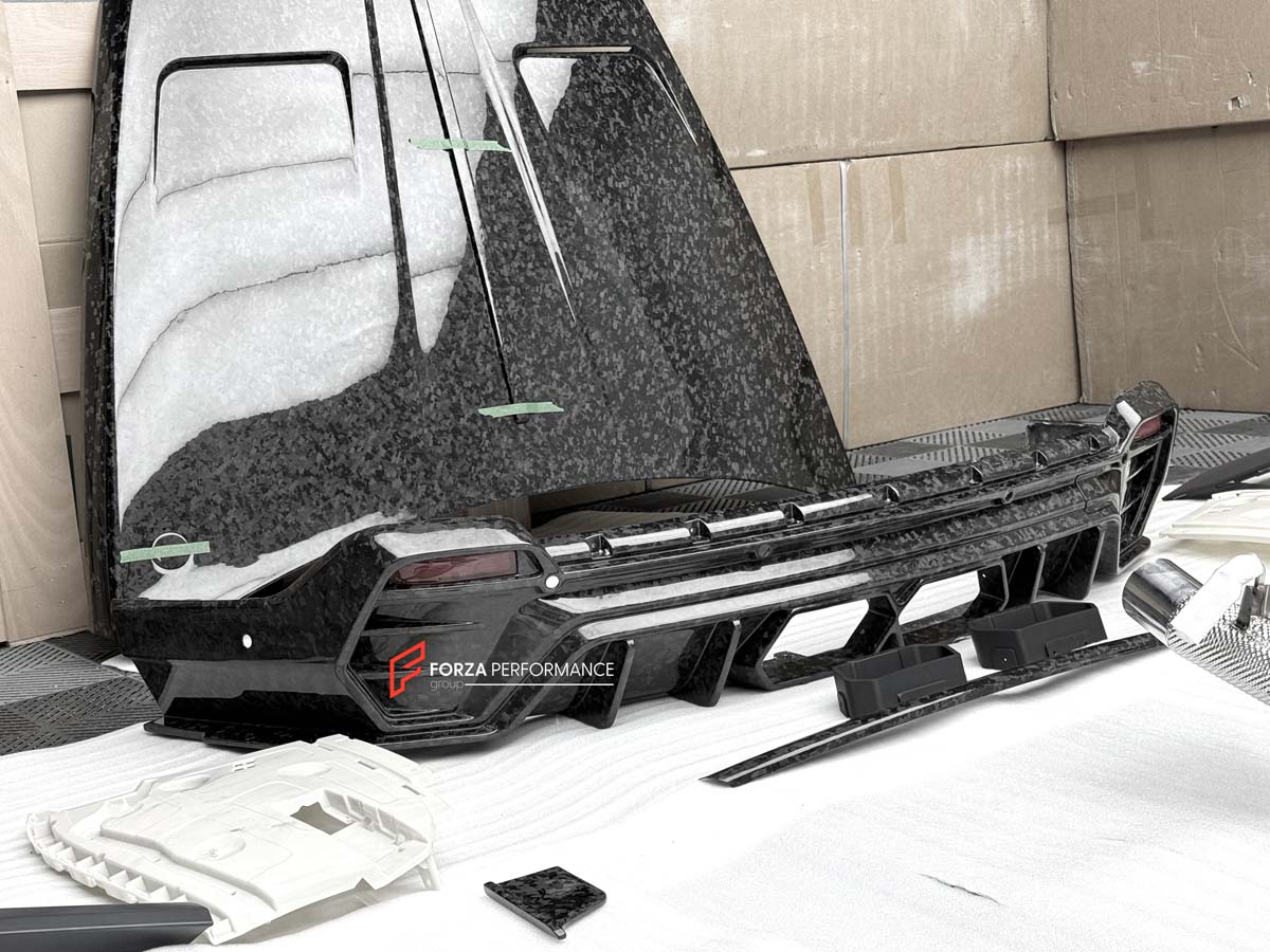 FORGED CARBON CONVERSION BODY KIT for ROLLS-ROYCE CULLINAN SERIES 1 2018 - 2025 upgrade to SERIES 2 FACELIFT



Set includes:

Front Lip
Front Bumper
Front Bumper Meshes

Headlights
Front Grille Frame
Hood / Bonnet
Front Fenders
Fenders Flares
Door Covers
Side Skirts
Roof Spoiler
D-Pillar Panel
Rear Trunk Spoiler
Rear Panel
Rear Bumper
Rear Diffuser
Exhaust Tips
Exhaust Mufflers
Material: Dry Carbon