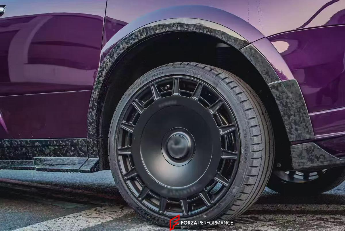 FORGED CARBON CONVERSION BODY KIT for ROLLS-ROYCE CULLINAN SERIES 1 2018 - 2025 upgrade to SERIES 2 FACELIFT



Set includes:

Front Lip
Front Bumper
Front Bumper Meshes

Headlights
Front Grille Frame
Hood / Bonnet
Front Fenders
Fenders Flares
Door Covers
Side Skirts
Roof Spoiler
D-Pillar Panel
Rear Trunk Spoiler
Rear Panel
Rear Bumper
Rear Diffuser
Exhaust Tips
Exhaust Mufflers
Material: Dry Carbon
