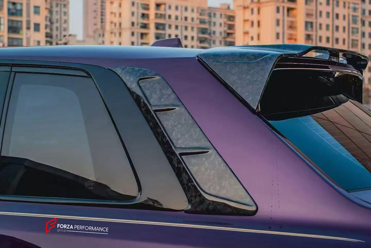 FORGED CARBON CONVERSION BODY KIT for ROLLS-ROYCE CULLINAN SERIES 1 2018 - 2025 upgrade to SERIES 2 FACELIFT



Set includes:

Front Lip
Front Bumper
Front Bumper Meshes

Headlights
Front Grille Frame
Hood / Bonnet
Front Fenders
Fenders Flares
Door Covers
Side Skirts
Roof Spoiler
D-Pillar Panel
Rear Trunk Spoiler
Rear Panel
Rear Bumper
Rear Diffuser
Exhaust Tips
Exhaust Mufflers
Material: Dry Carbon