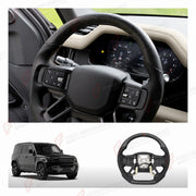 FORGED CARBON FIBER STEERING WHEEL for LAND ROVER DEFENDER 110 L663 2020+
Set includes:

Steering Wheel
Material: Forged Carbon Fiber

NOTE: Professional installation is required.