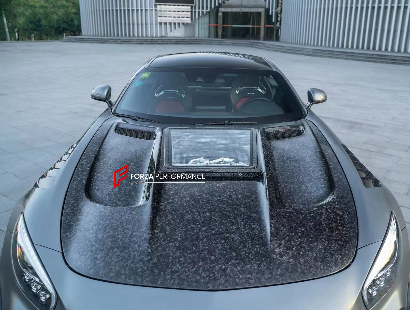 FORGED CARBON HOOD BONNET for MERCEDES BENZ C190 AMG GT GTS GTC GTR | BLACK SERIES STYLE

Set includes:

Hood Bonnet

Material: Carbon