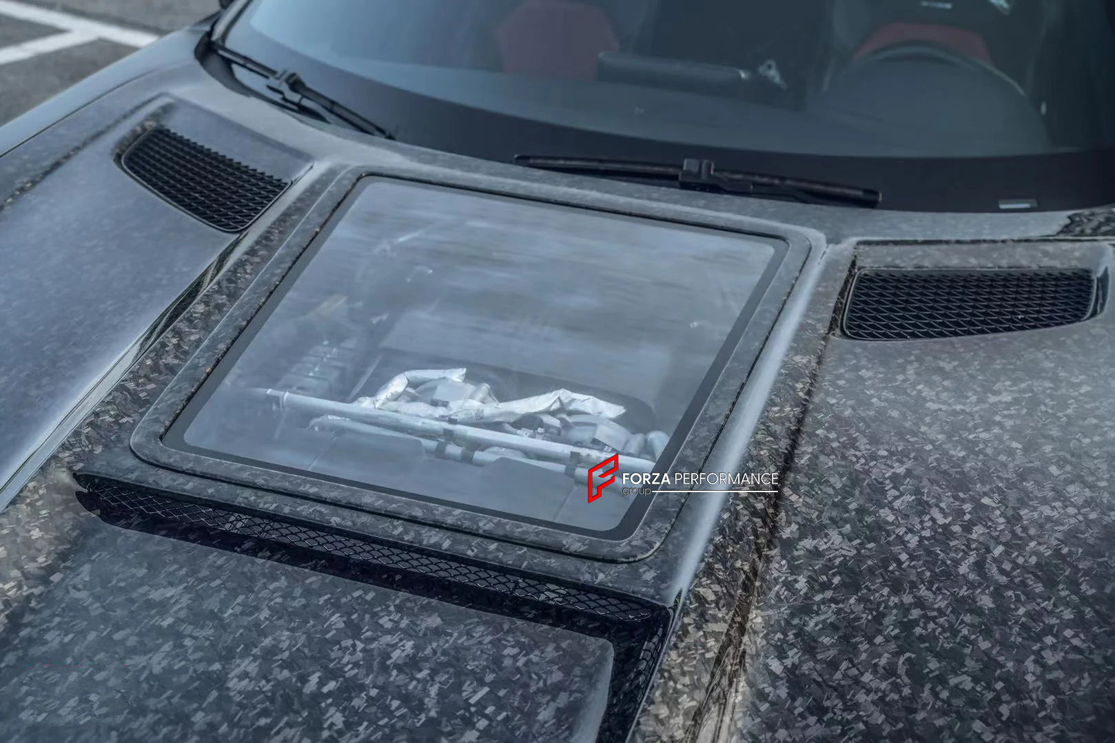 FORGED CARBON HOOD BONNET for MERCEDES BENZ C190 AMG GT GTS GTC GTR | BLACK SERIES STYLE

Set includes:

Hood Bonnet

Material: Carbon