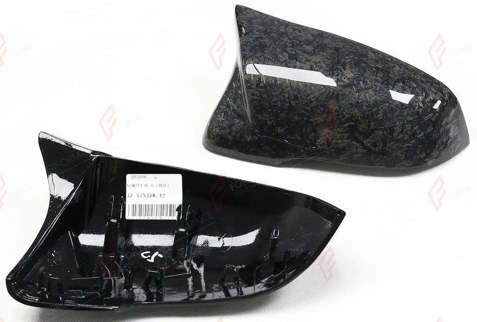 FORGED CARBON SIDE MIRROR COVERS for TOYOTA SUPRA A90 A91 2019+ M Style
Set includes:

Side Mirror Covers
Material: Forged Carbon

NOTE: Professional installation is required.
