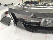 DRY CARBON WIDE BODY KIT for TESLA CYBERTRUCK 2023+ FORZA PERFORMANCE custom fit Mansory Style

Set includes:
Front Bumper with DRL Light Bar
Front Panel
Hood Bonnet
Roof Panel
Roof LED Bar
Fender Flares
Side Mirror Covers
Side Skirts
C Pillar Panels
Window Trims
Trunk Panel
Rear Spoiler
Rear Panel
Rear Diffuser

Material: Dry Carbon

NOTE: Professional installation is required.