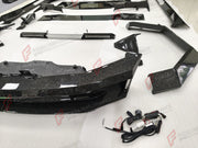 DRY CARBON WIDE BODY KIT for TESLA CYBERTRUCK 2023+ FORZA PERFORMANCE custom fit Mansory Style

Set includes:
Front Bumper with DRL Light Bar
Front Panel
Hood Bonnet
Roof Panel
Roof LED Bar
Fender Flares
Side Mirror Covers
Side Skirts
C Pillar Panels
Window Trims
Trunk Panel
Rear Spoiler
Rear Panel
Rear Diffuser

Material: Dry Carbon

NOTE: Professional installation is required.