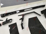 DRY CARBON WIDE BODY KIT for TESLA CYBERTRUCK 2023+ FORZA PERFORMANCE custom fit Mansory Style

Set includes:
Front Bumper with DRL Light Bar
Front Panel
Hood Bonnet
Roof Panel
Roof LED Bar
Fender Flares
Side Mirror Covers
Side Skirts
C Pillar Panels
Window Trims
Trunk Panel
Rear Spoiler
Rear Panel
Rear Diffuser

Material: Dry Carbon

NOTE: Professional installation is required.