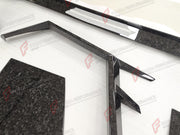 DRY CARBON WIDE BODY KIT for TESLA CYBERTRUCK 2023+ FORZA PERFORMANCE custom fit Mansory Style

Set includes:
Front Bumper with DRL Light Bar
Front Panel
Hood Bonnet
Roof Panel
Roof LED Bar
Fender Flares
Side Mirror Covers
Side Skirts
C Pillar Panels
Window Trims
Trunk Panel
Rear Spoiler
Rear Panel
Rear Diffuser

Material: Dry Carbon

NOTE: Professional installation is required.